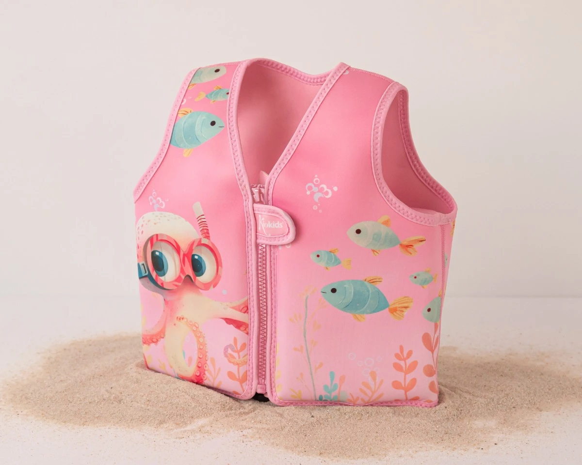 Chaleco Neopreno Flotación  Bebes y Niños de 12-24 meses Rosa Kiokids